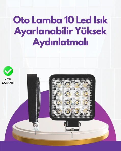 Geniş Aydınlatma Açılı LED Araç Farı | İş Makineleri ve Gece Sürüşü İçin ürün görseli 1