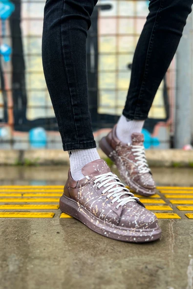 CH254 - CBT Pittura Erkek Ayakkabı 548 KAHVE / BEYAZ SPLUSH - Resim 2