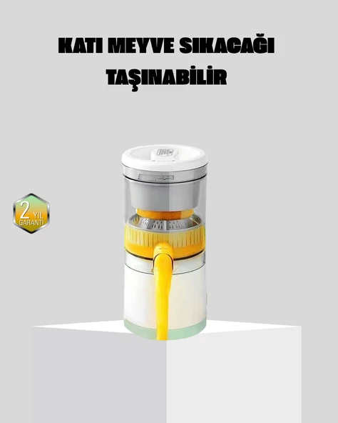 Taşınabilir Katı Meyve Sıkacağı – 45W Güçlü Motor, Çift Kesici Bıçak, USB Şarjlı ve Kompakt Tasarım ürün görseli
