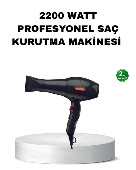 Profesyonel Saç Kurutma Makinesi – AC Motor, Soğuk Üfleme, 2 Hız Kademesi ürün görseli