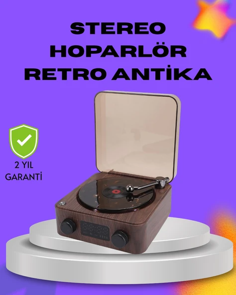 Dekoratif Gece Işıklı Bluetooth Hoparlör – Saatli Tasarım ürün görseli