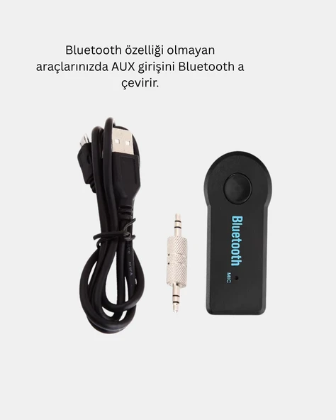 Bluetooth Araç Kiti AUX MP3 Çalar Kablosuz Eller Serbest Cihaz - Resim 3