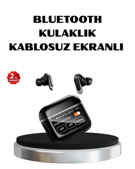 ANC Teknolojili Kablosuz Bluetooth Kulaklık – Dokunmatik, Dijital Göstergeli, Yüksek Ses Kalitesi