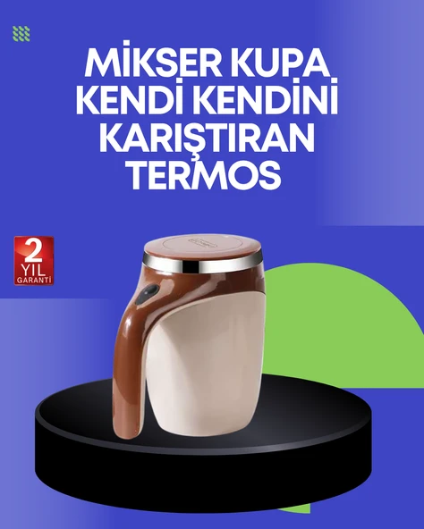 USB Şarjlı Elektrikli Karıştırıcı Kupa – Sıcak & Soğuk İçecekler için ürün görseli 1