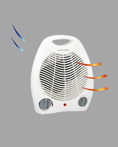 Mini Elektrikli Isıtıcı – 2000W Güç, Fanlı Isıtma, 3 Isı Modu - Resim 5