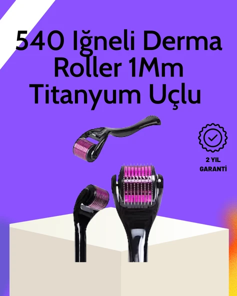Evde Güvenli Kullanım İçin Titanyum Derma Roller – Siyah Saplı ürün görseli
