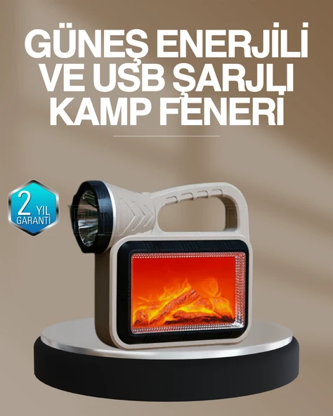 Solar COB Alev Efektli Lamba – Güneş Enerjili, Suya Dayanıklı, Taşınabilir ürün görseli