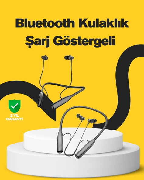 Y12 Bluetooth Boyun Bantlı Kulaklık – 100 Saat Pil, Bluetooth 5.3, Dokunmatik Kontrol