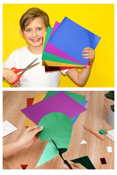 Pembe Renkli 35x50 Metalik Aynalı Fon Kartonu 5 Adet 1 Paket ArtMaster Metalik Aynalı Fon Kartonu - 4