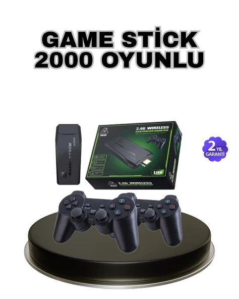 Kablosuz 4K Retro Atari Game Stick – 2 Kollu, 20000 Hazır Oyun ürün görseli