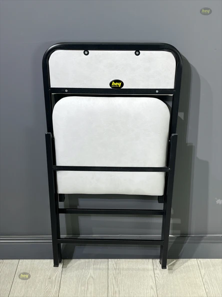 Katlanır Kamp Sandalyesi Kirli Beyaz Piknik Sandalyesi - Tekli - Resim 7