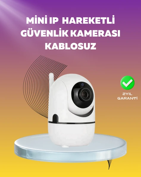 1080P WiFi Akıllı Güvenlik Kamerası – Pan & Tilt, Hareket Takip ve İki Yönlü Ses ürün görseli