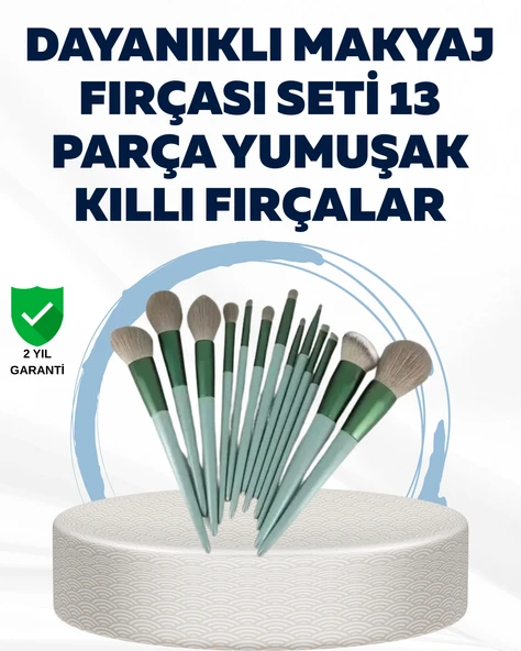 Profesyonel Kullanıma Uygun 13 Parça Makyaj Fırçası Takımı Fiber Kıllı ürün görseli