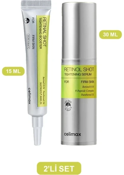 Celimax Set Retinal Shot Tightening Booster 15 ml / Retinol Shot Tightening Serum 30ml ürün görseli
