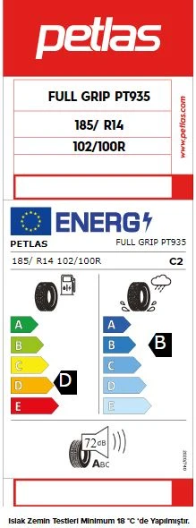 Petlas FullGrip PT935 185/R14C 102/100R Kış Lastiği - 2025 - Resim 3