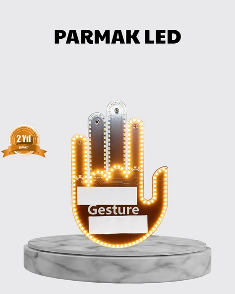 176 LED’li Amber Trafik Uyumlu Sinyal Işığı – El Hareketiyle Kontrol ürün görseli 1