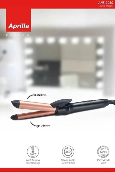 Aprilla AHS-2030 Bukle Saç Maşası - Resim 5