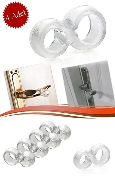 heyf HEYF® Silikon Kapı & Pencere Vurma Önleyici Stoper Kapı Tamponu 4 Adet ürün görseli 1