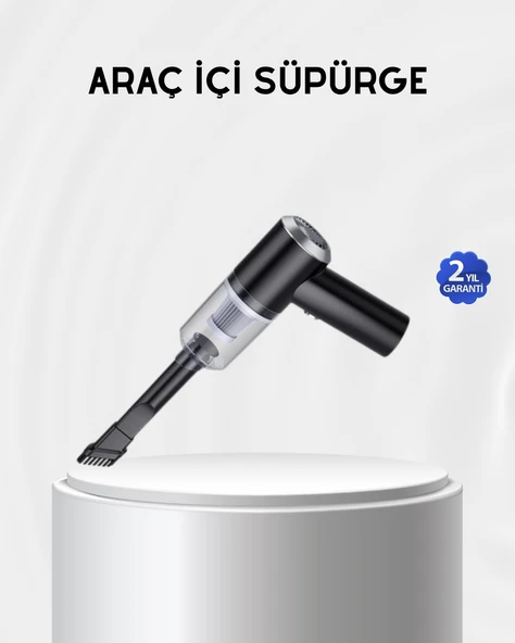 Kablosuz El Süpürgesi – Araç İçi Temizlik İçin 5500PA Güçlü Emiş, USB Şarjlı ürün görseli 1