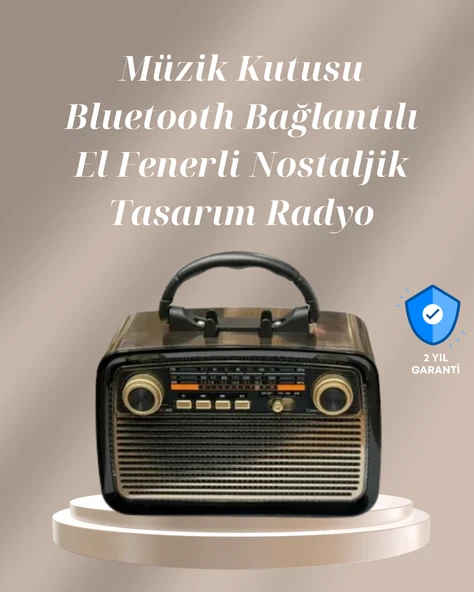 Bluetooth Bağlantılı Taşınabilir Hoparlör – FM/AM Radyo Özellikli, Şarj Edilebilir Batarya, 1 kg ürün görseli