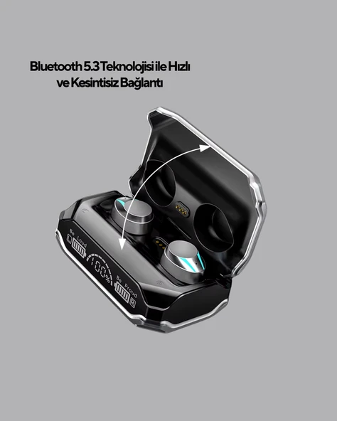Bluetooth 5.3 Kablosuz Kulaklık – Hızlı Bağlantı, Düşük Gecikme ve Üstün Ses Kalitesi - 5