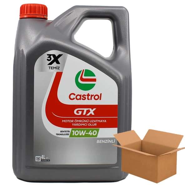 Castrol GTX 10W40 Sentetik Motor Yağı 4 X 4 Litre (1 Koli) ürün görseli