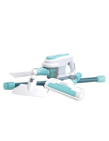 Pilli Işıklı Gerçekçi Eğitici Evcilik Mutfak Oyuncak Hediye Dikey Süpürge Seti - Resim 2