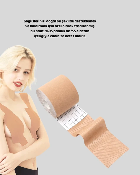 Görünmez Destekleyici Göğüs Bandı – Askısız ve Sırtı Açık Kıyafetler İçin - Resim 3