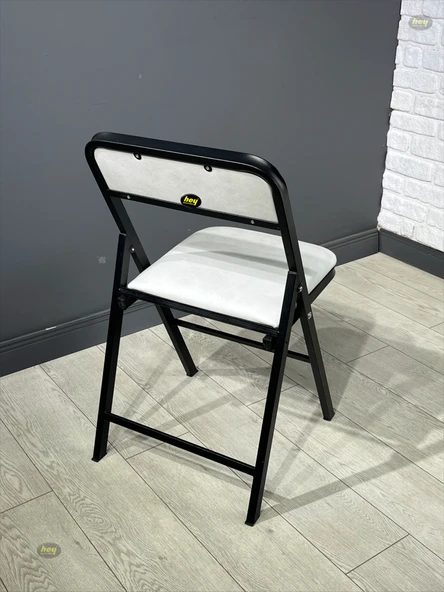 Katlanır Kamp Sandalyesi Kirli Beyaz Piknik Sandalyesi - Tekli - Resim 6