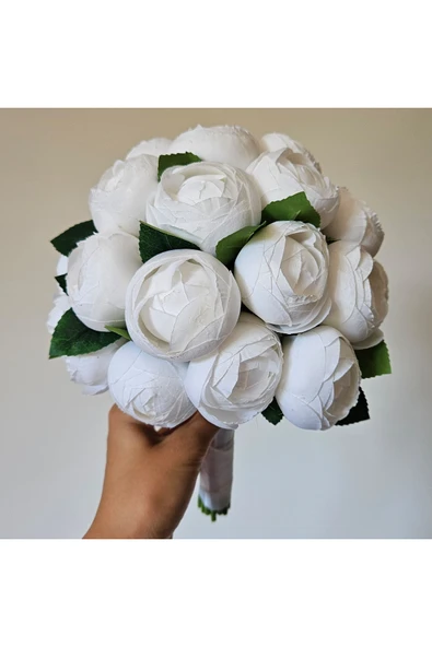 yzc dekor Şakayık Gelin Buketi - Resim 3