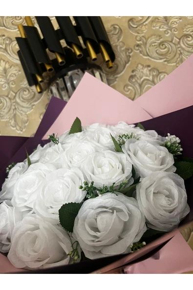 KAYZEN Beyaz gül buketi