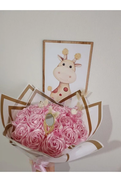 15 li Söz Nişan Kız isteme Sevgili Kumaş Yapay Solmayan Gül Buketi ürün görseli 1