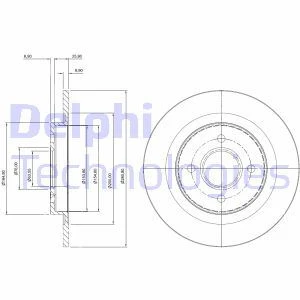 Ford Arka Fren Disk Aynası Focus 1.4 15v 1.6 16v 1.8t / DI / Tddi.st170 10 / 98 >04 - Delphi Bg3743 ürün görseli