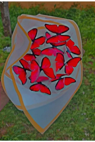 Led Işıklı Kırmızı Kelebek Çiçek Buketi ürün görseli 1