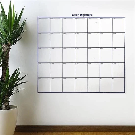 heyf HEYF® Aylık Planlayıcı Manyetik Duvar Stickerı Takvim Plan Çizelgesi ürün görseli 1