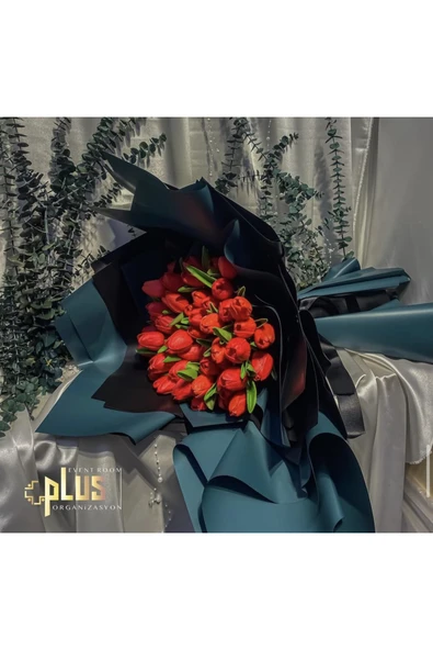 Kırmızı Lale Buketi - Resim 6