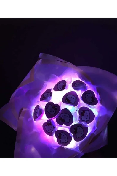 ledli hello city buketi - Resim 4