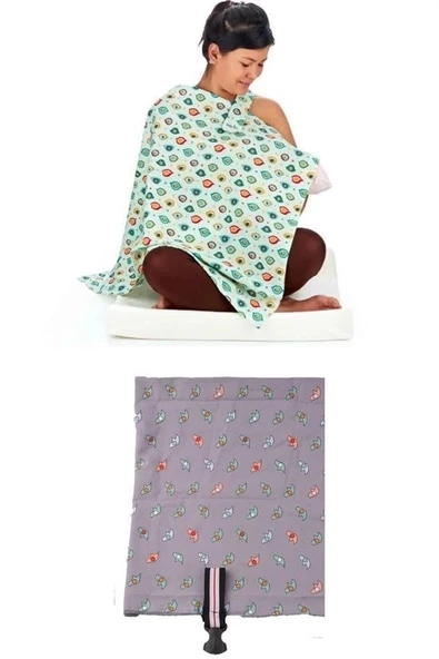 heyf HEYF® Kullanışlı Bebek Emzirme Önlüğü Kuş Desenli ürün görseli