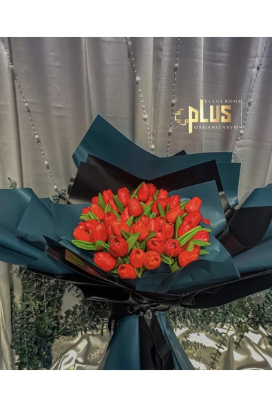 Kırmızı Lale Buketi - Resim 4