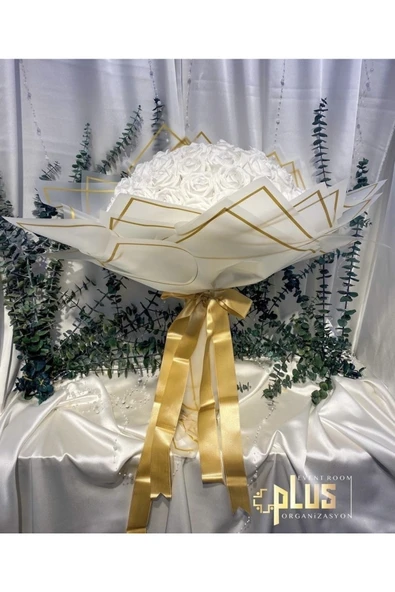 Beyaz Gül İSTEME BUKETİ 41 ADET - Resim 5