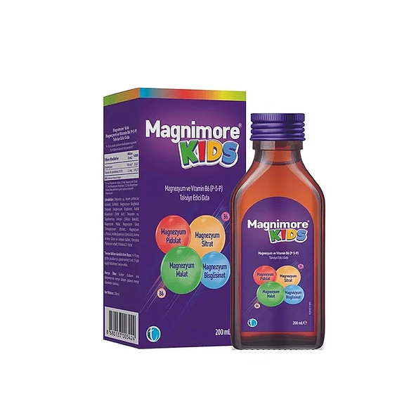 Tabilaç Magnimore Kids Magnezyum & Vitamin B6 200 ml Takviye Edici Gıda ürün görseli