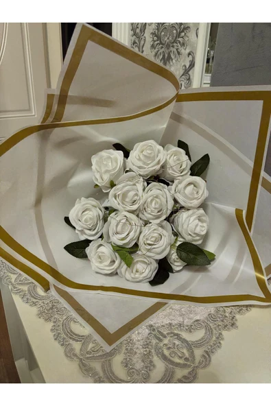 Teknoloji group 14’lü Beyaz Ledli Yapay Gül Buketi - Resim 3