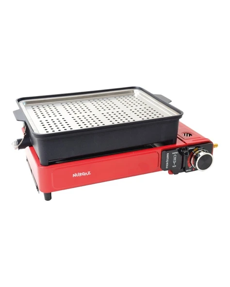 CAMPOUT PORTATİF GAZLI BARBEKÜ VE PİŞİRME SETİ - 4