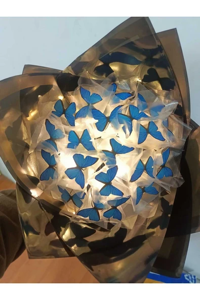 Redblue mavi kelebek buketi - 3