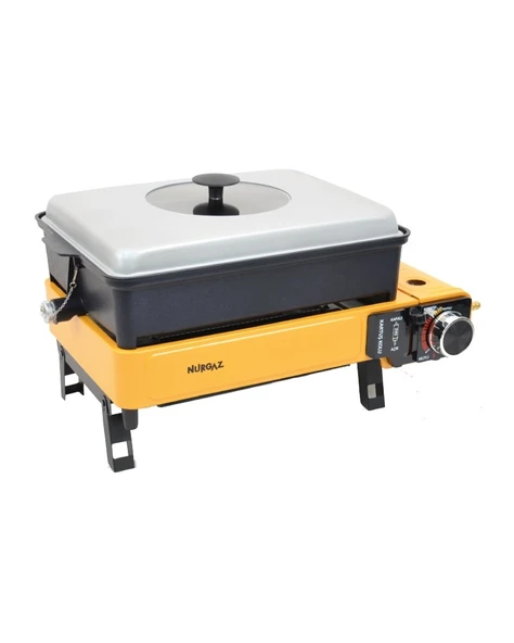 CAMPOUT PORTATİF GAZLI BARBEKÜ VE PİŞİRME SETİ - 12