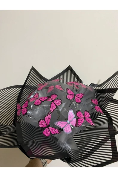 Led Işıklı Kelebek Buketi Pembe - Resim 4
