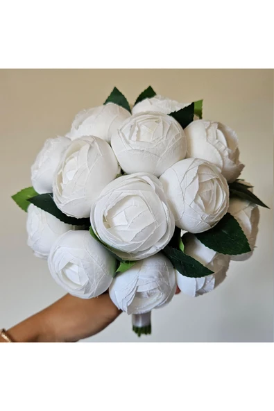 yzc dekor Şakayık Gelin Buketi - Resim 5