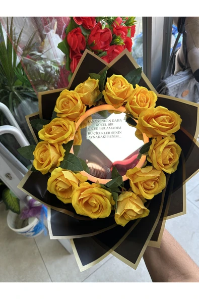 Tasarım Işıklı ayna buketi ürün görseli 1