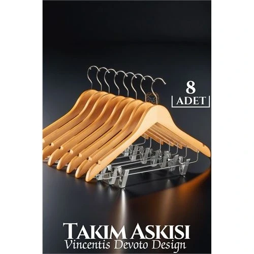 Takım Askısı Ceket Etek Pantolon Kıskaçlı 8 Adet Vincentis Devoto Design ürün görseli