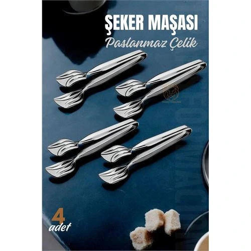 Şeker Maşası Paslanmaz Çelik 4 ADET - Resim 2